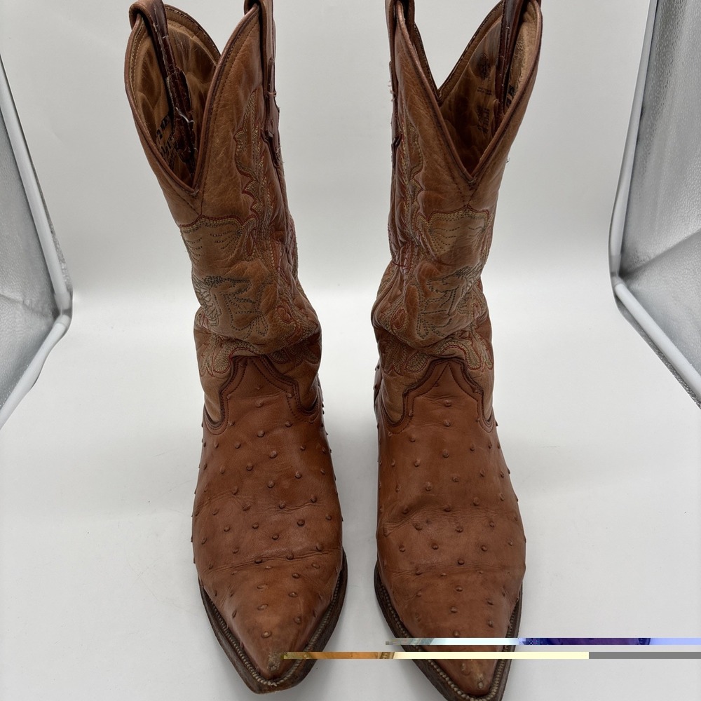 Rayo De Plata Men's Brown Leather Embroidered Cow Boots . 8.5 Us . Mexican 27.5.